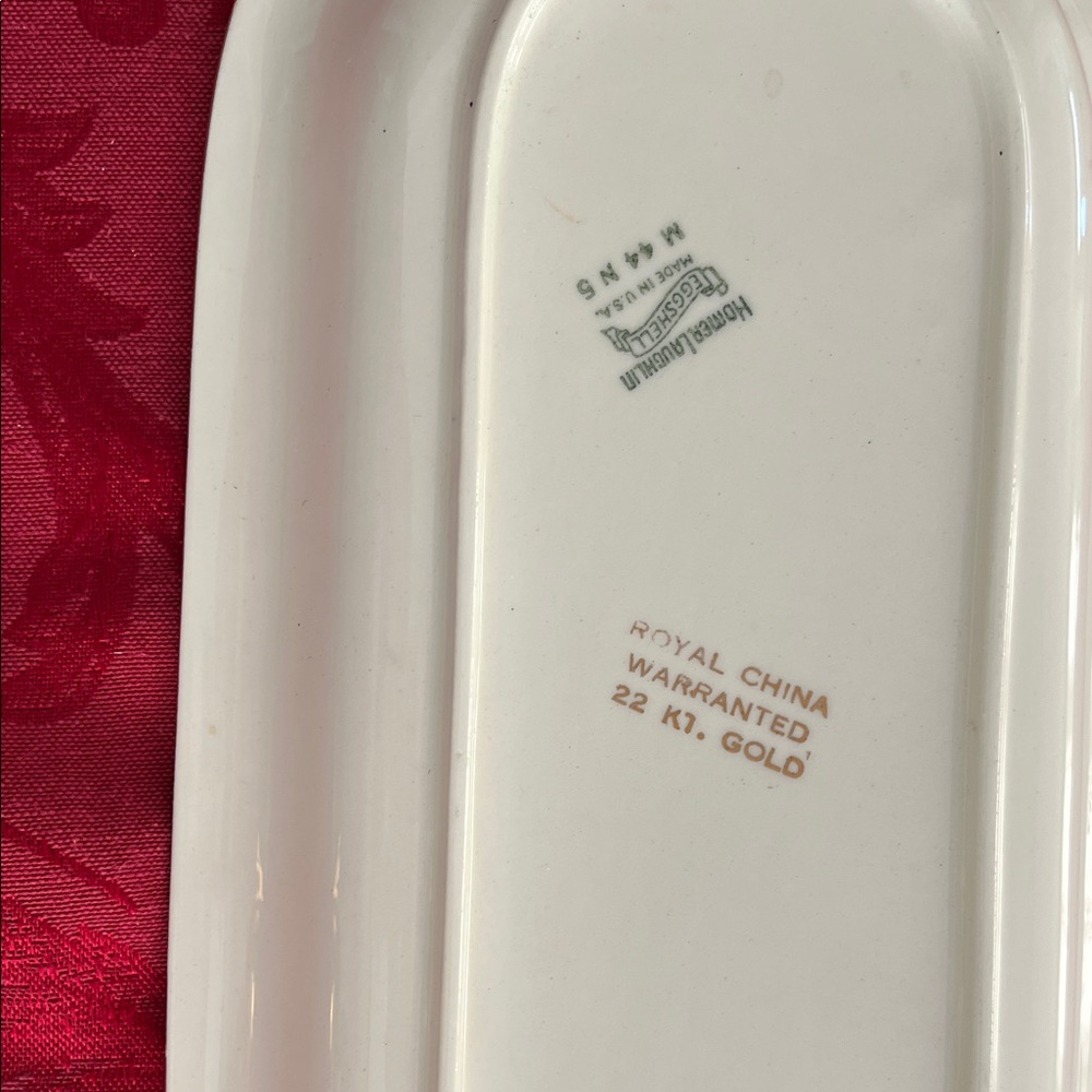 Homer Laughlin “Eggshell” Gold  Creamer & Sugar  - warranted 22 karat Gold - Picture 8 of 12
